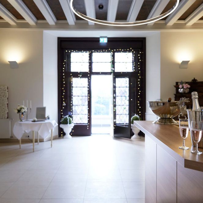 Terrassentür im Entree von Schloß Styrum