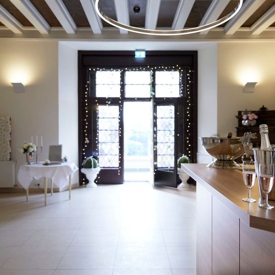 Terrassentür im Entree von Schloß Styrum